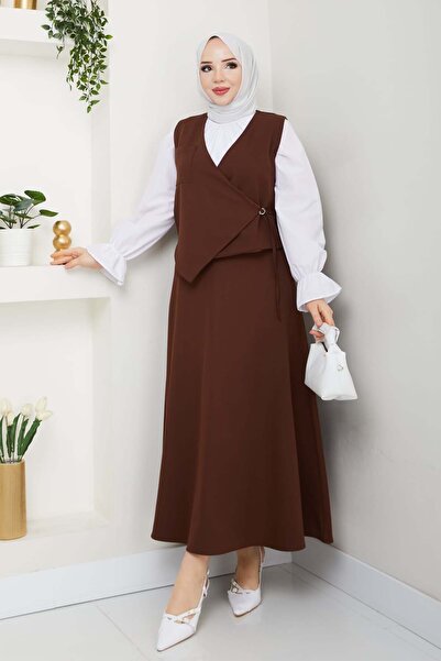 benguen Brown New Suit - Side Hardware Vest Suit