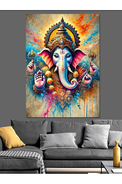 Tablomega Pânză decorativă Ganesha God Figure - Lemn MDF