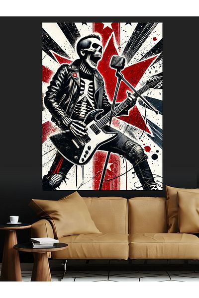 Tablomega Pânză decorativă Rocker Skeleton Performance - MDF Lemn