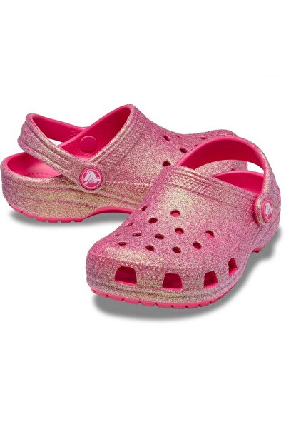 Crocs 210985 Classic Iridescent Glitter Cgt Fuşya Çocuk Terlik