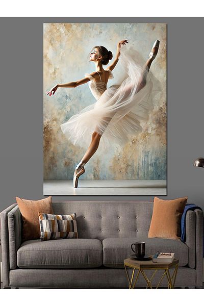 Tablomega Canvas Decorativ Balerina și Balanță - Lemn MDF
