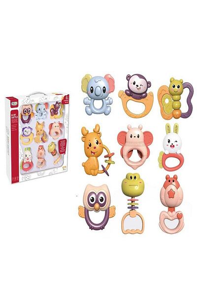 FULLJOY Baby quilt set with multiple pieces, shapes and colors