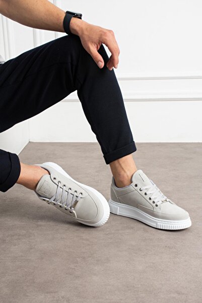 L.A Polo Süet Rahat Kalıp Buz Renk Erkek Sneaker Ayakkabı 039