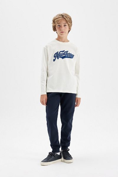 DeFacto Μπλε Navy Boy's Jogger Sweatpants - Ελαστικά πόδια, Τσέπες W0773a624au