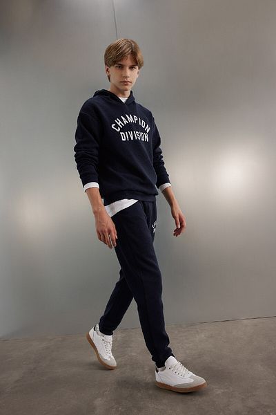 DeFacto Hooded Printed Sweatshirt and Jogger Tracksuit Set for Boys - C8317A824Au