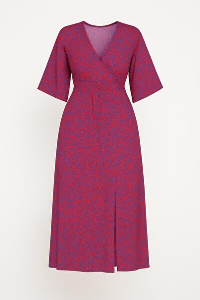 HAKKE Μίντι φόρεμα με σχίσιμο μπροστινό λαιμόκοψη