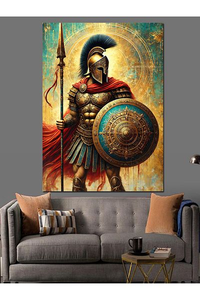 Tablomega Armored Roman Military Decorative Canvas - Mdf Wood Art Print