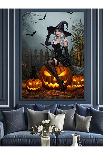 Tablomega Halloween Night Decorative Canvas - Mdf Wooden Painting