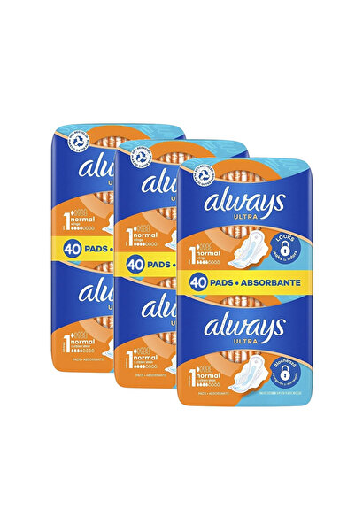 Always Absorbante periodice Always Ultra normal, 3 pachete x 40, 120 buc