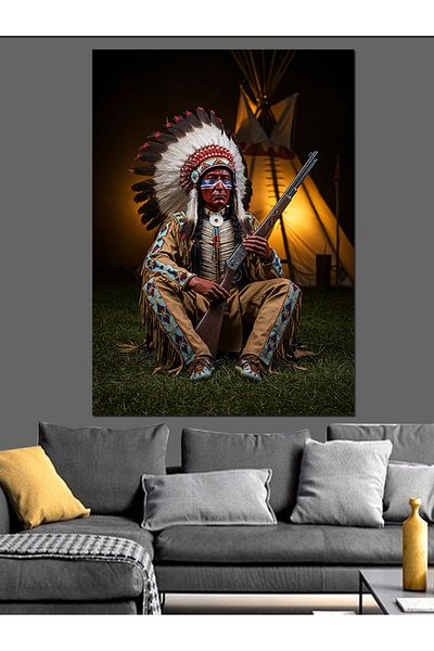 Tablomega Pânză decorativă pentru bucătar și cort indian - MDF Lemn