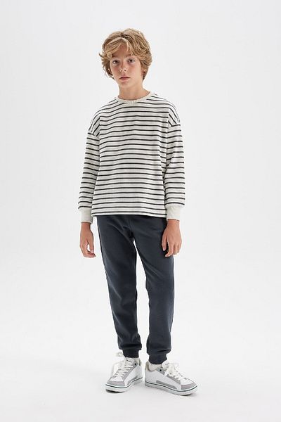 DeFacto Boy's Jogger Sweatpants - Anthracite, Elastic Waist Leg, Pocket W0773A624Au