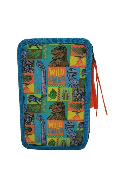 JURASSIC WORLD Penar ehipat, 3 compartimente, 40 piese, Albastru, Jurassic World