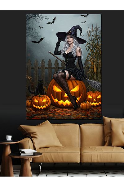 Tablomega Halloween Night Decorative Canvas - Mdf Wooden Painting