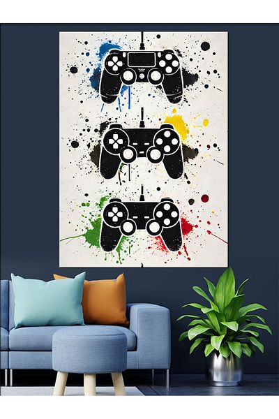 Tablomega Gamepad și Canvas Decorativ Artă Digitală - MDF Lemn