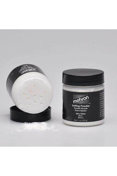 Mehron Ultra Fine Powder Setting Powder Ultra White, 28g