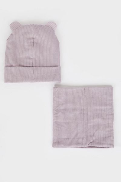 DeFacto Baby Girl Set of 2 Ribbed Camisole Beret Neck Collar C8174A524Wn