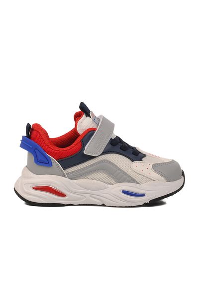 AYAKMOD Pantofi sport pentru copii alb bleumarin cu velcro Evo