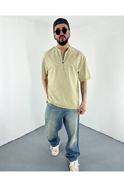 Washed Zip OverSize T-Shirt