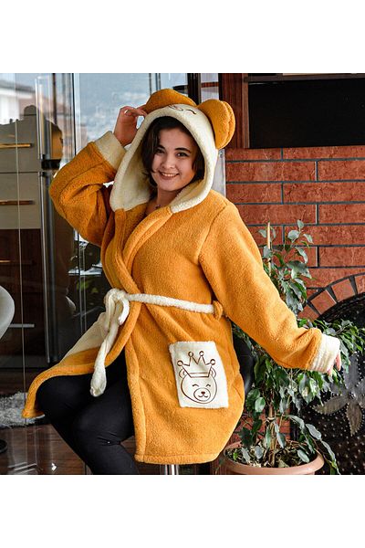 Pandamkee رداء حمام من القطيفة بغطاء للرأس للجنسين من Wellsoft