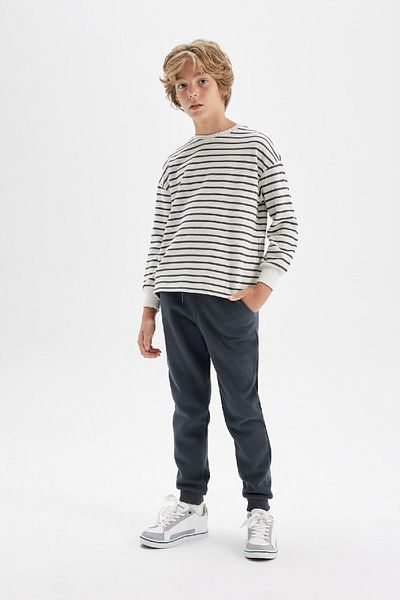 DeFacto Boy's Jogger Sweatpants - Anthracite, Elastic Waist Leg, Pocket W0773A624Au