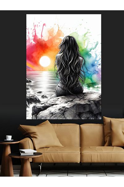 Tablomega Pânză decorativă Lonely Color - Lemn MDF