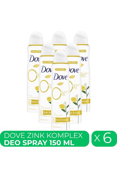 Dove Zink Komplex Citrus Peach, deodorant spray for women, 6 pcs x 150 ml