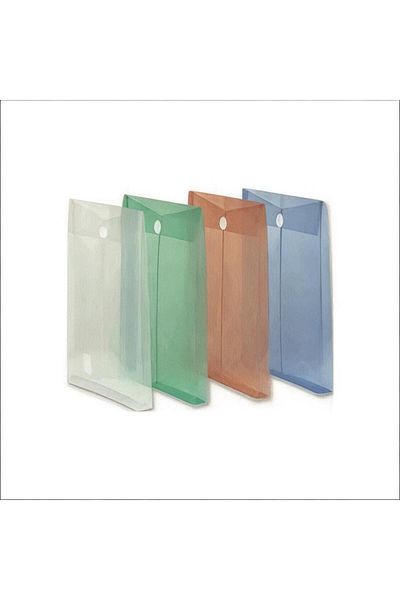 Comix Kırıkkanişik Transparent Vertical File - Blue (10 Pieces)