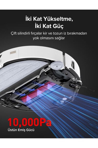 Roborock Premium S8 Maxv Ultra 10.000Pa Tam Otomatik Akıllı Robot Süpürge Beyaz