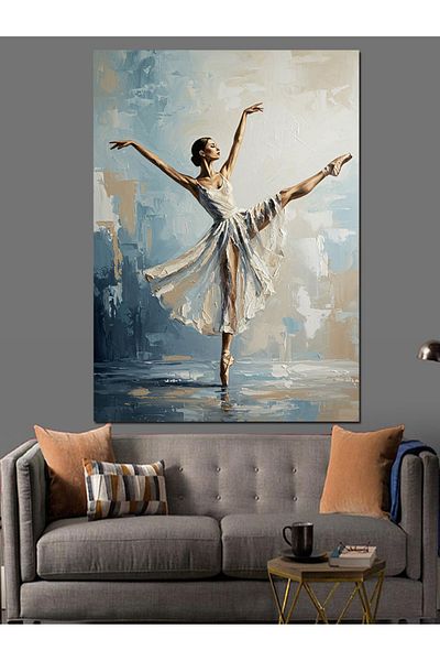 Tablomega Ballerina and Elegance Decorative Canvas - Mdf Wooden Painting