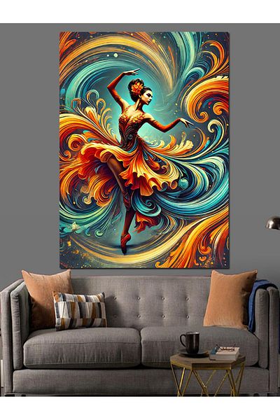 Tablomega Pânză decorativă Flaming Dance and Enthusiasm - Lemn MDF