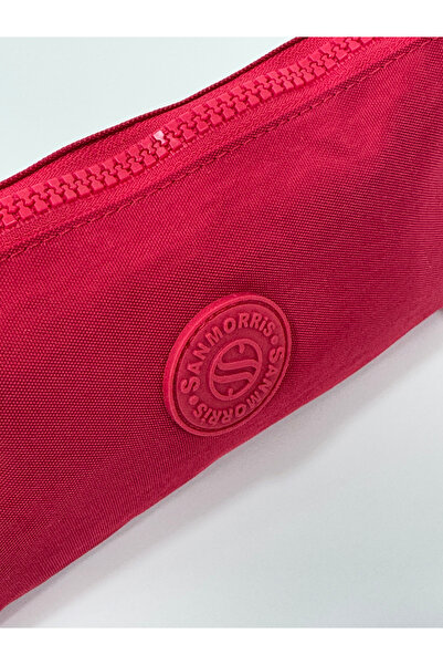 Sanmorris Women's Crinkle Fabric Hand and Cross Strap Coin Compartment Pen Holder/Wallet Type Makeup Bag