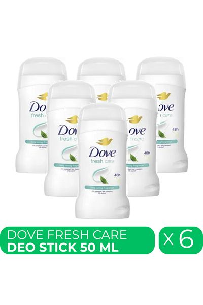 Dove Fresh Care, deodorant stick femei, 6 buc x 50 ml