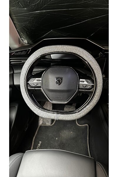 Fox Gümüş Taşlı Direksiyon Kılıfı Peugeot Direksiyonlarına Özel Tasarım