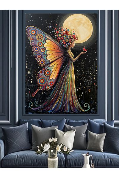 Tablomega Pânză decorativă Fairy and Moonlight - Lemn MDF