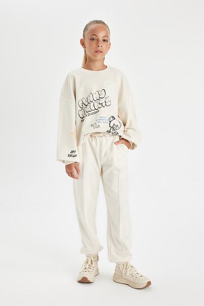 DeFacto Κορίτσια - Basic Jogger Sweatpants με ελαστική μέση και τσέπες D0731a824au