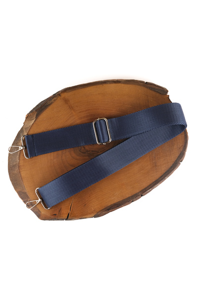 Prestij Boncuk Kumaş Çanta Sapı Ayarlanabilir Polyester Parlak Çapraz Askı Model - Lacivert