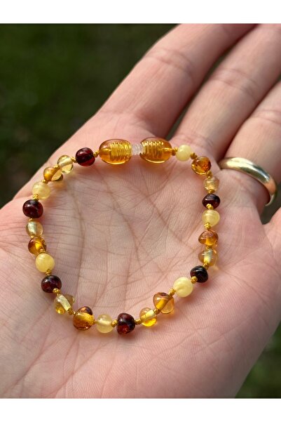 KEHRİBAREVİ KARAMAN Damla Kehribar Bebek Bilekliği