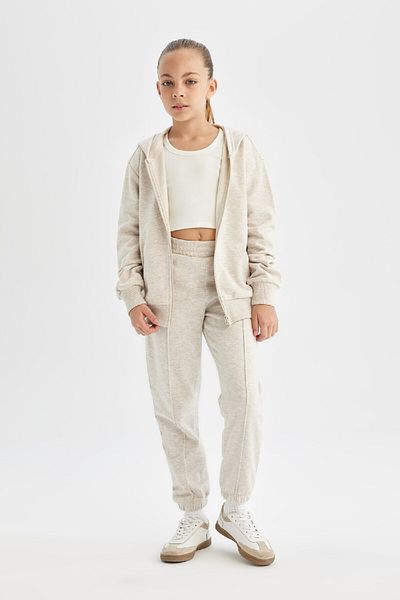DeFacto Σχολικό Jogger Sweatpants για κορίτσια - Ελαστική μέση και τσέπες, Standard Fit 25k801t01657