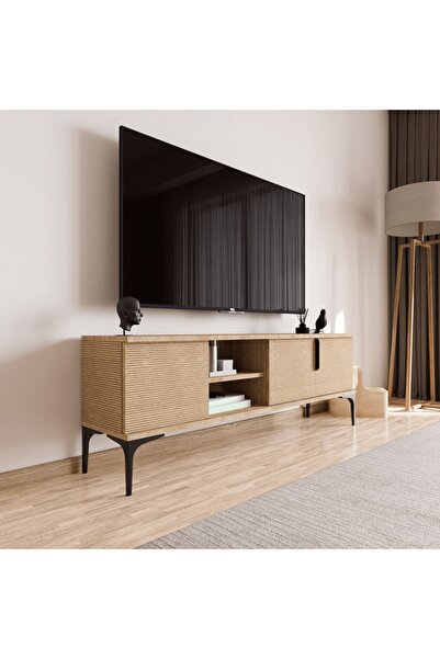 ALONEX HOME Tarz (FULL YUNUS)150 Cm Tv Ünitesi Tv Sehpası Raflı Tv Ünitesi Konsol, Ekonomik Tv Ünitesi