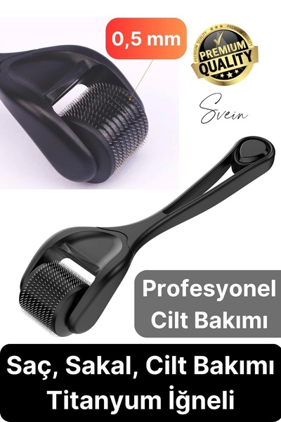 Svein Profesyonel Cilt Bakımı Derma Roller Titanyum İğneli Saç Derisi Sakal U...