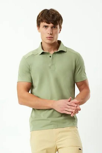 Exuma Men's Olive Green Polo Neck T-Shirt 1412034