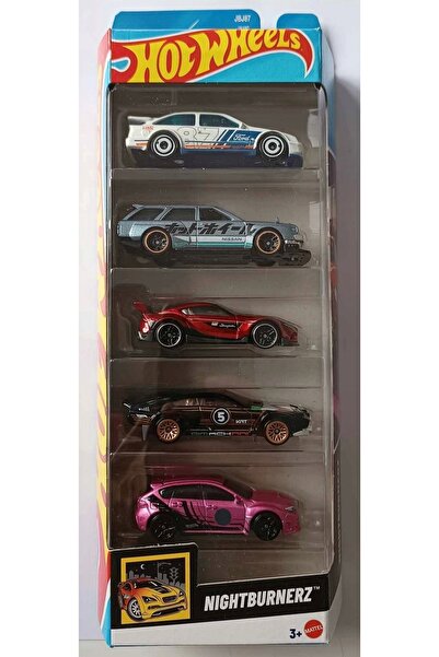 HOT WHEELS 5'li Araba Seti Nıghtburnerz Ford, Nissan, Toyota Supra, Dimachinni, Subaru JBJ87