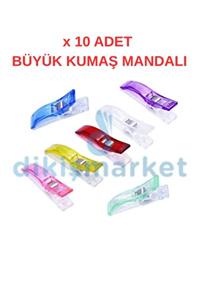 dm dikişmarket Dikiş Nakış Kumaş Kağıt Maşası Plastik Klips Tutucu Mandal Büyük Boy 10ADET