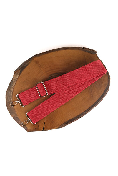 Prestij Boncuk Kumaş Çanta Sapı Ayarlanabilir Çapraz Askı Model - Kırmızı