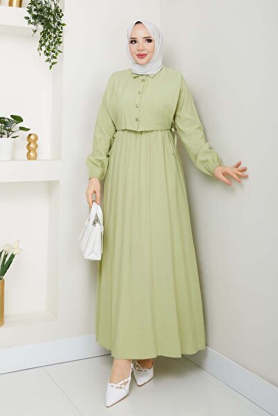 benguen Φόρεμα Mint Green Vest 4735 Μοντέλο