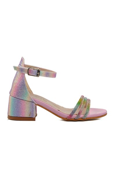 AYAKMOD Sandale pentru fete brodate cu piatră roz 253 RY 6504 P