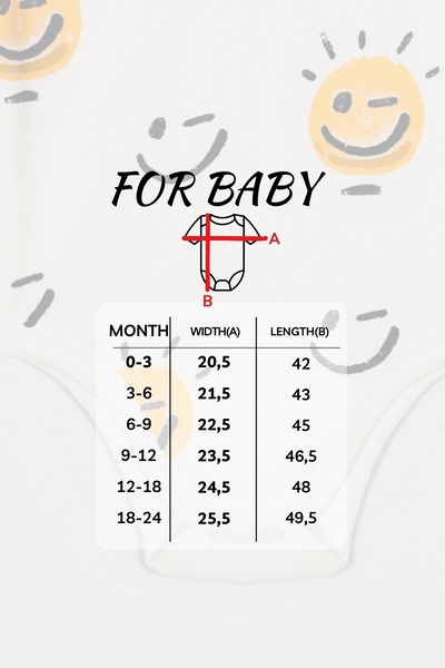 Divonette 100% Cotton Unisex Patterned Interlock 3-Piece Bodysuit Set with Snap Fasteners - Baby Clothing