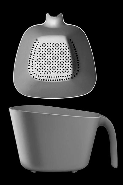 Nesto Home 2 Vegetable and Fruit Strainer with Handle Makarrna Strainer 2.45 Liters