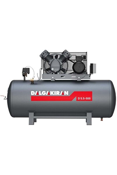 dalgakıran 500 Lt. Kompresör 380v 4kw/5,5hp Tek Kademeli 7 Bar D5,5-500