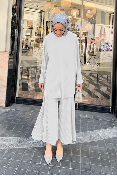 NİSUM MODA Pinted Loose Cut Trousers Suit